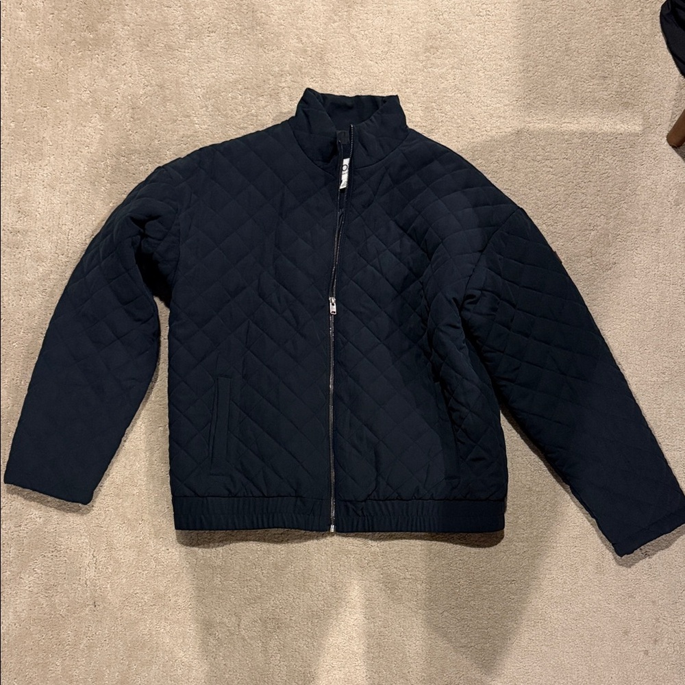 Roxy Black Quilted Bomber Jacket - image 1